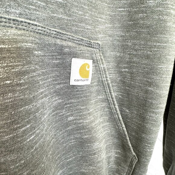 Carhartt Hoodie Mens Size Small Loose Fit Green Pullover Hooded Sweatshirt - Picture 2 of 5